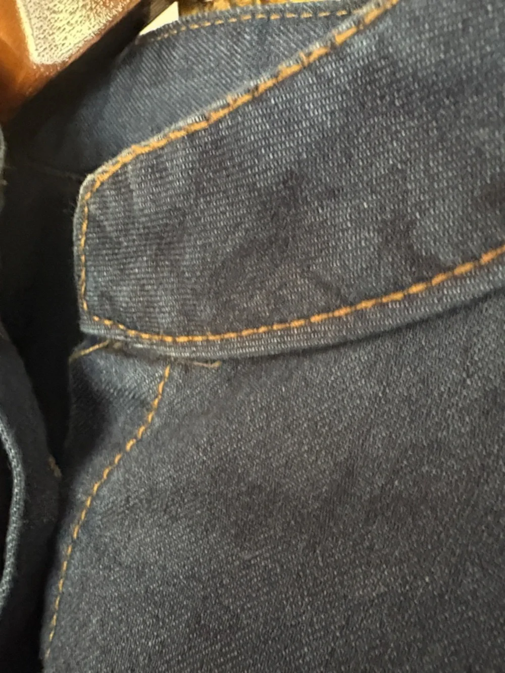 Women's Dark Blue Puff Sleeve Denim Top - Picture 3 of 8